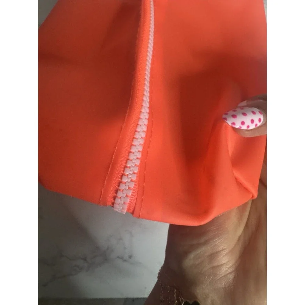 Drunk Elephant Orange Makeup Bag Zipper Cosmetic Pouch Zip Makeup Case